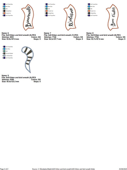 Welcome Cat – ITH Project – Machine Embroidery Design