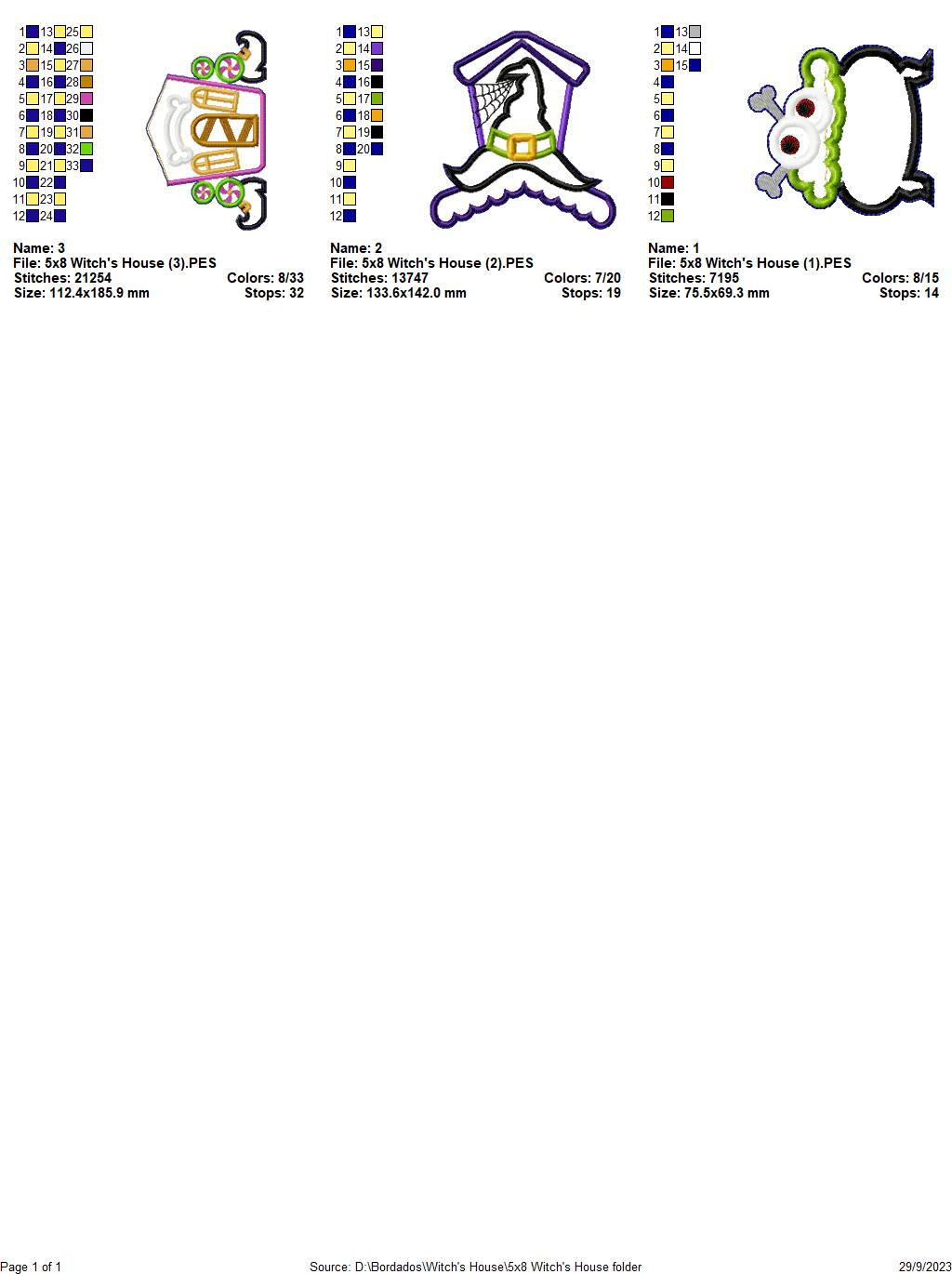 Witch's House - ITH Project - Machine Embroidery Design