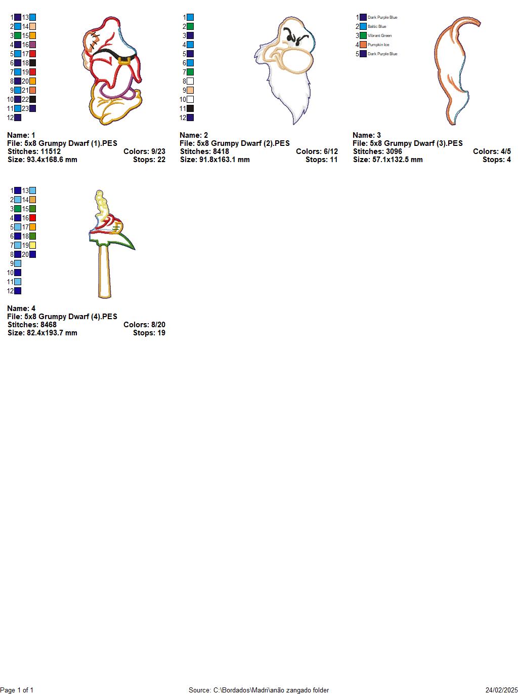 Grumpy Dwarf Ornament - ITH Project - Machine Embroidery Design