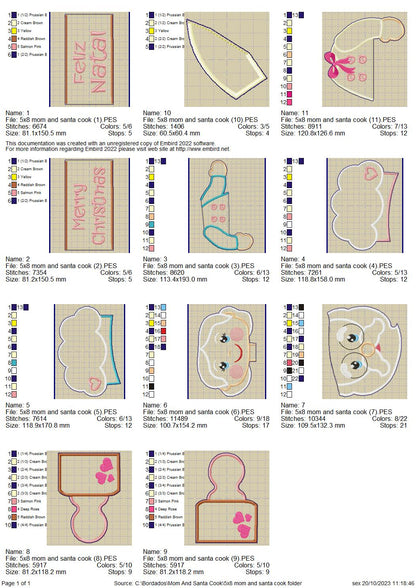 🎅 Christmas Trio – ITH Project – Machine Embroidery Design