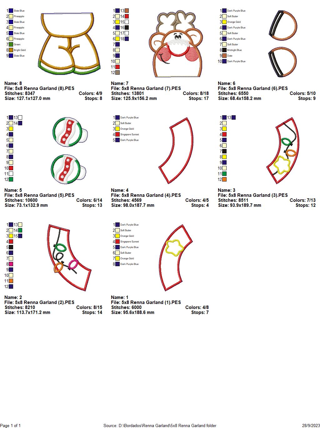 Reindeer Wreath - ITH Project - Machine Embroidery Design