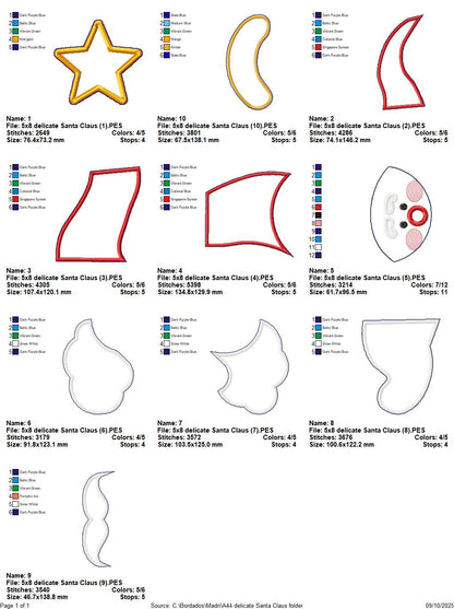 🎅 Santa Hat with Star – ITH Project – Machine Embroidery Design