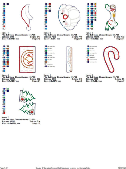 Santa Claus in the fireplace - ITH Project - Machine Embroidery Design