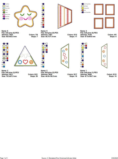 Christmas Tree Vase Ornament - ITH Project - Machine Embroidery Design