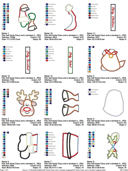 Santa and Reindeer – ITH Project – Machine Embroidery Design