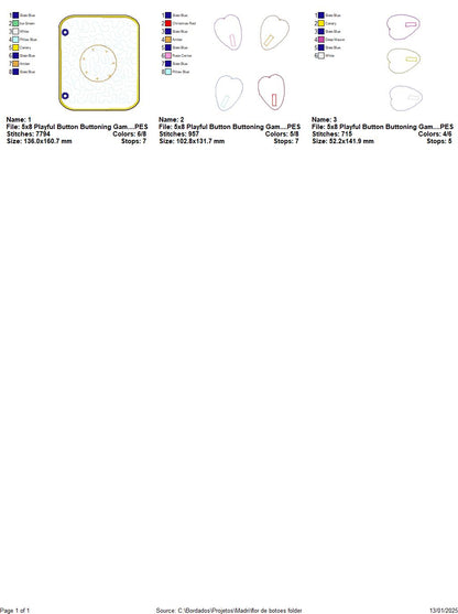 Buttoning Sensory Book Page - ITH Project - Machine Embroidery Design