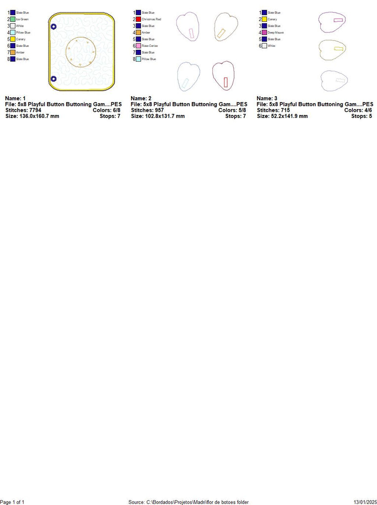 Buttoning Sensory Book Page - ITH Project - Machine Embroidery Design