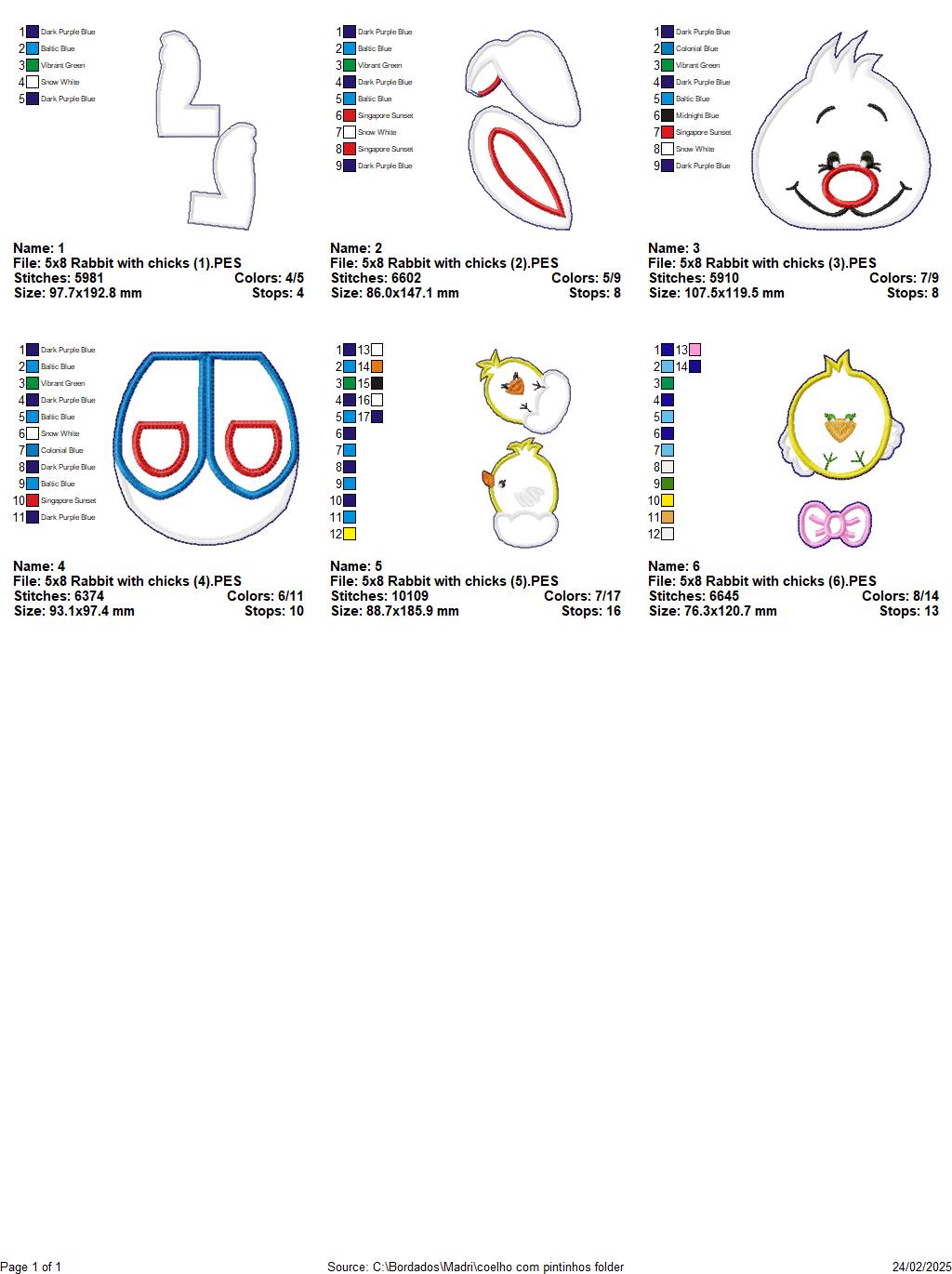 Bunny with Chicks - ITH Project - Machine Embroidery Design