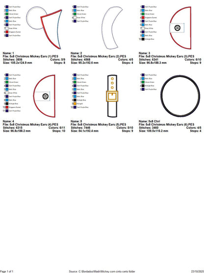 🎅 Santa Mickey – ITH Project – Machine Embroidery Design