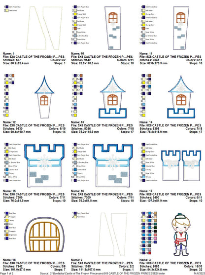 Castle of The Frozen Princesses - ITH Project - Machine Embroidery Design