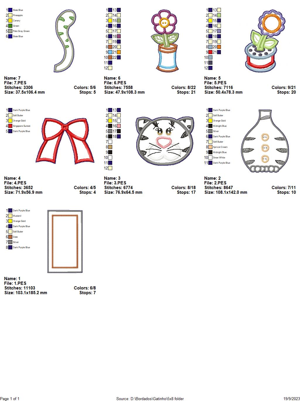 Seamstress Kitten - ITH Project - Machine Embroidery Design