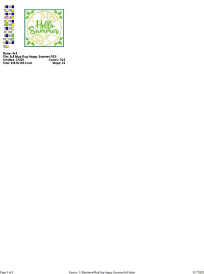 Sicilian Lemon Hot Pot Rest - ITH Project - Machine Embroidery Designs