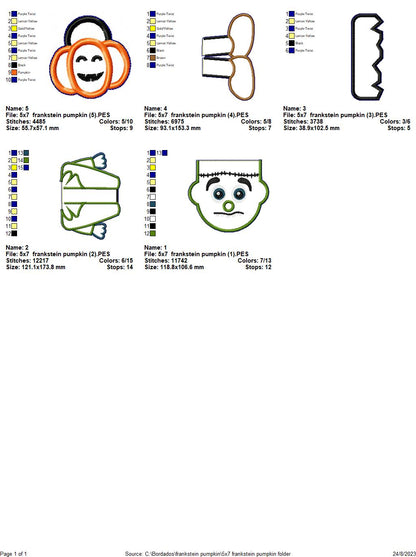 Frankstein - ITH Project - Machine Embroidery Design