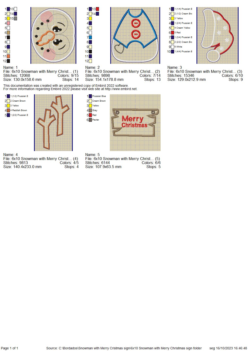 🎅 Christmas Trio – ITH Project – Machine Embroidery Design