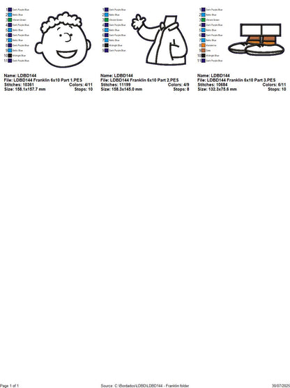 Franklin – ITH Project – Machine Embroidery Design