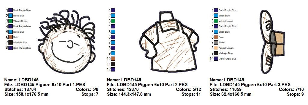 Pig-Pen – ITH Project – Machine Embroidery Design