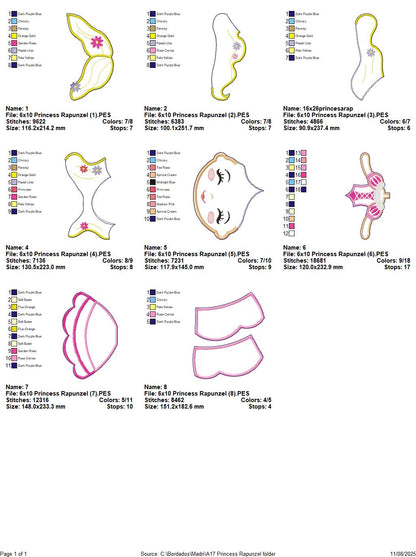Rapunzel Princess – ITH Project – Machine Embroidery Design