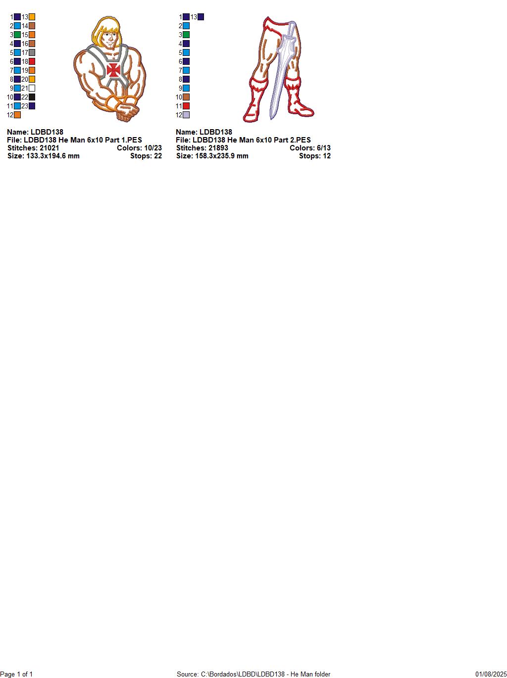 He-Man – ITH Project – Machine Embroidery Design