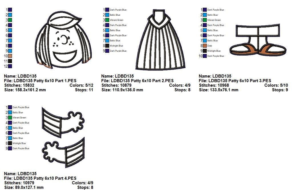 Peppermint Patty – ITH Project – Machine Embroidery Design