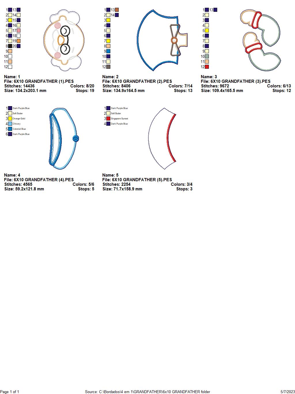 Grandpa's Alphabet - ITH Project - Machine Embroidery Design