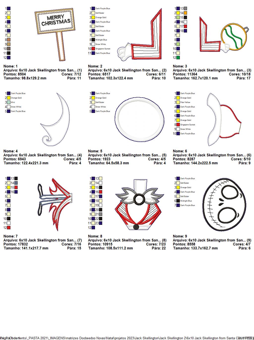 Jack Skellington as Santa Claus - ITH Project - Machine Embroidery Design