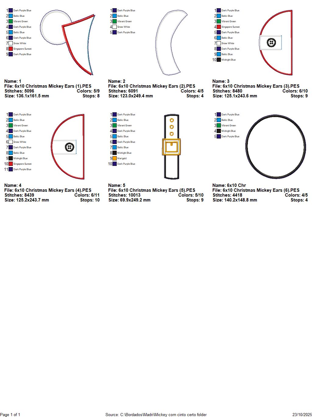 🎅 Santa Mickey – ITH Project – Machine Embroidery Design