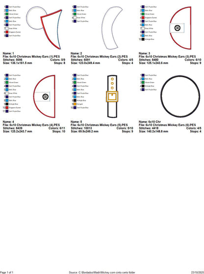 🎅 Santa Mickey – ITH Project – Machine Embroidery Design