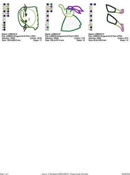 Inside Out Set of 9 Designs - ITH Project - Machine Embroidery Design