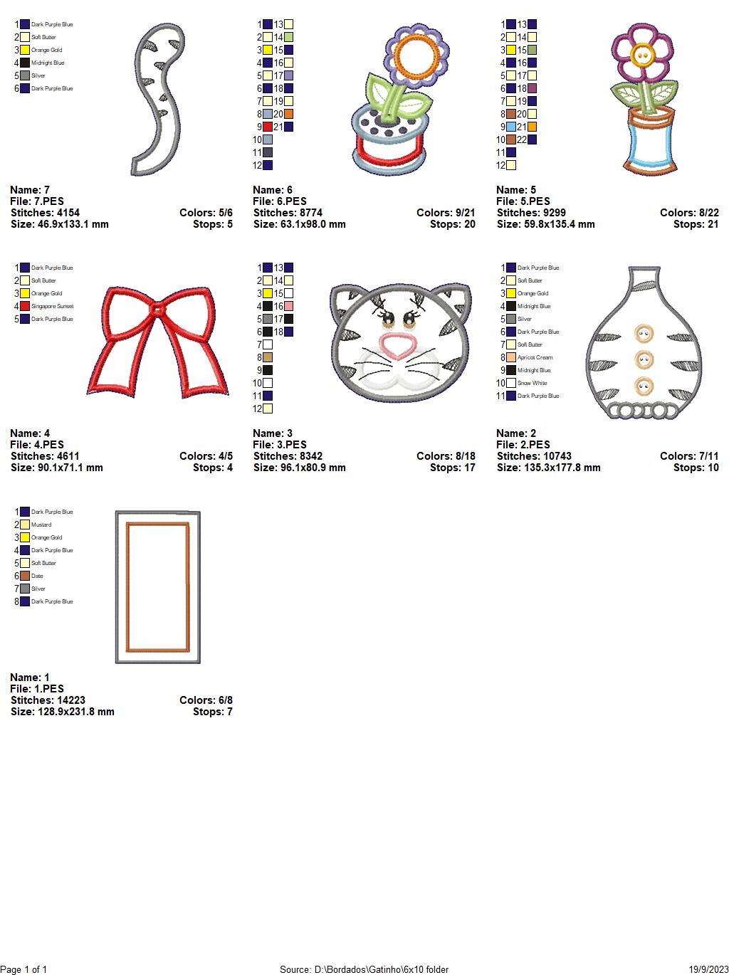 Seamstress Kitten - ITH Project - Machine Embroidery Design