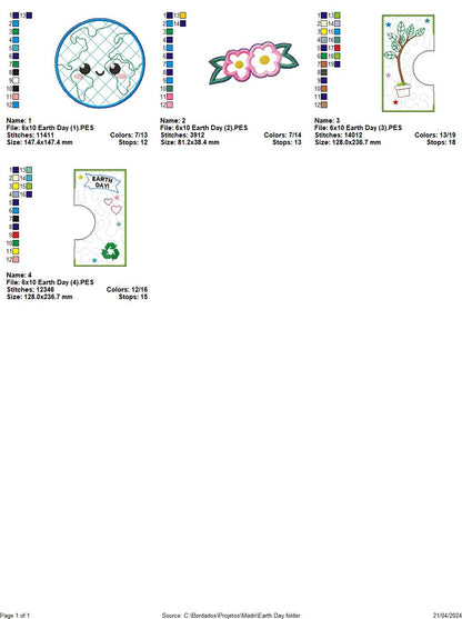 Earth's Day - ITH Project - Machine Embroidery Design