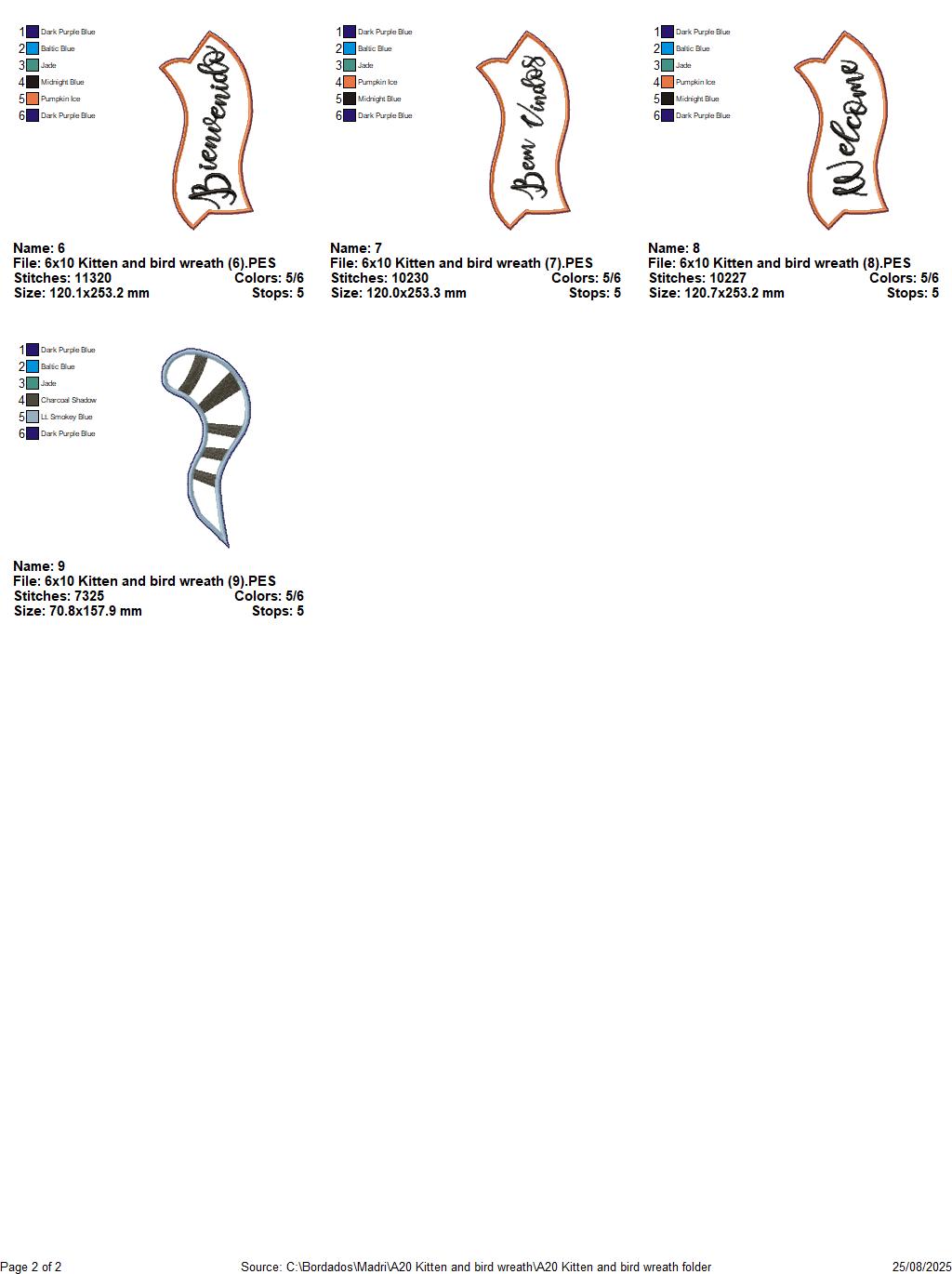 Welcome Cat – ITH Project – Machine Embroidery Design