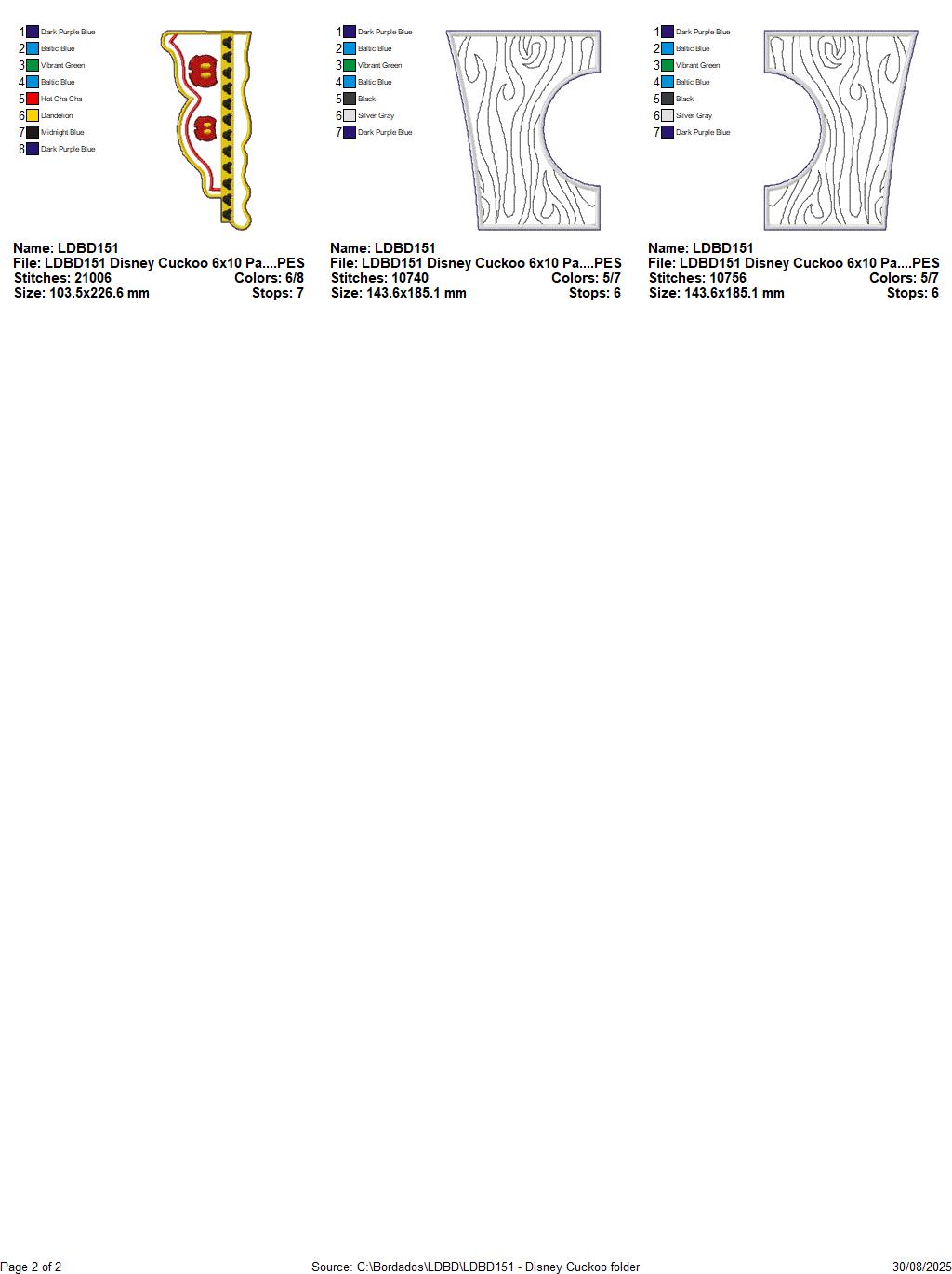 Mickey and Friends Cuckoo Clock – ITH Project – Machine Embroidery Design