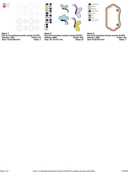 Woodland Animals Wreath - ITH Project - Machine Embroidery Design