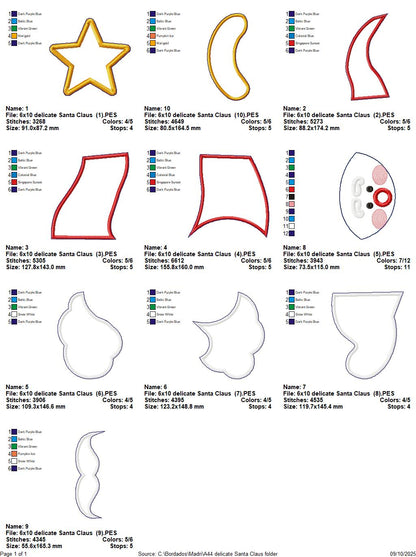 🎅 Santa Hat with Star – ITH Project – Machine Embroidery Design