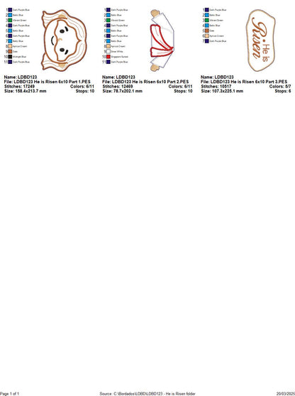 He is Risen Jesus - ITH Project - Machine Embroidery Design