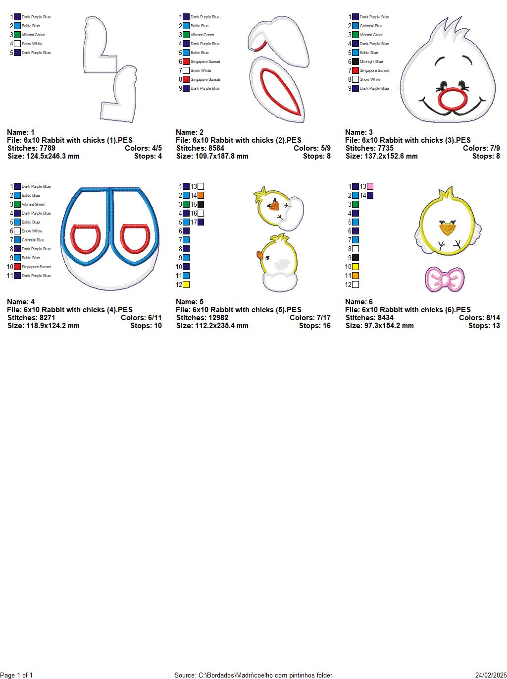 Bunny with Chicks - ITH Project - Machine Embroidery Design