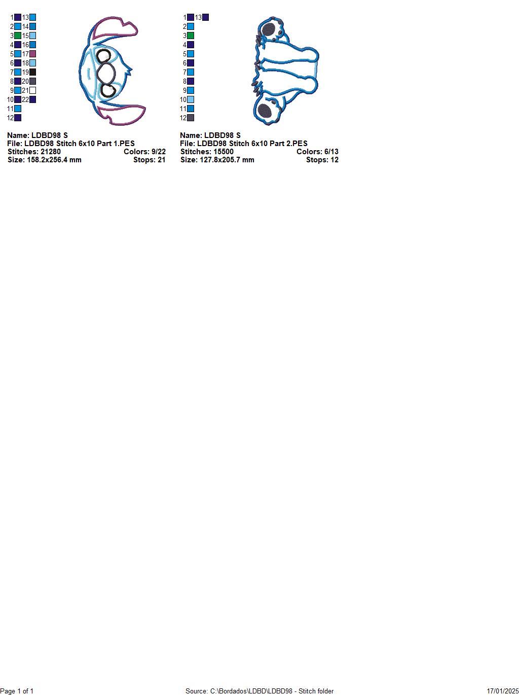 Cute Stitch - ITH Project - Machine Embroidery Design