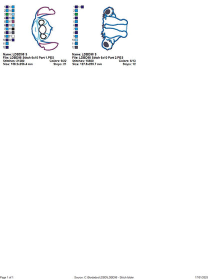 Cute Stitch - ITH Project - Machine Embroidery Design