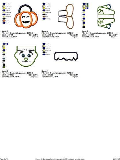 Frankstein - ITH Project - Machine Embroidery Design