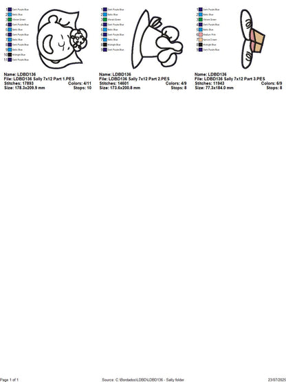 Sally – ITH Project – Machine Embroidery Design