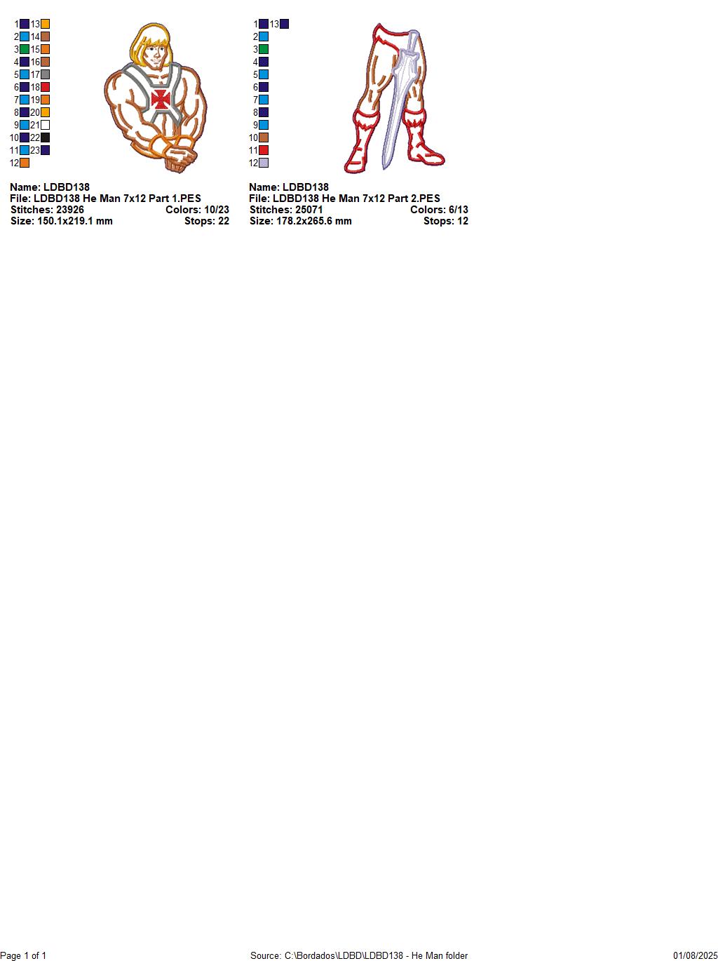 He-Man – ITH Project – Machine Embroidery Design