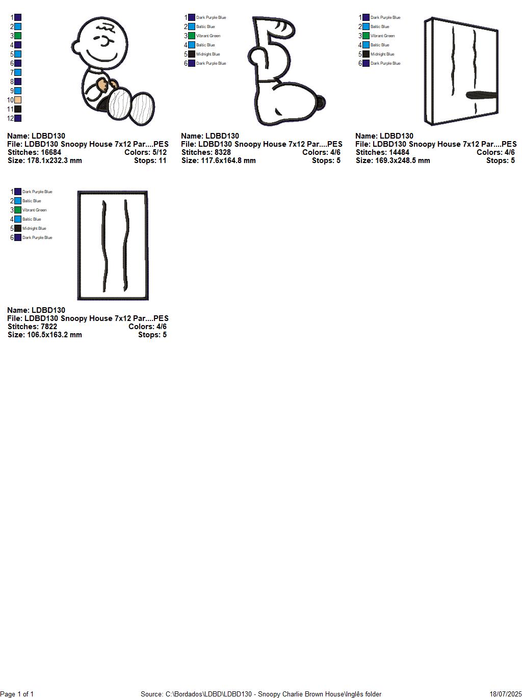 Snoopy and Charlie Brown Doghouse - ITH Project - Machine Embroidery Design