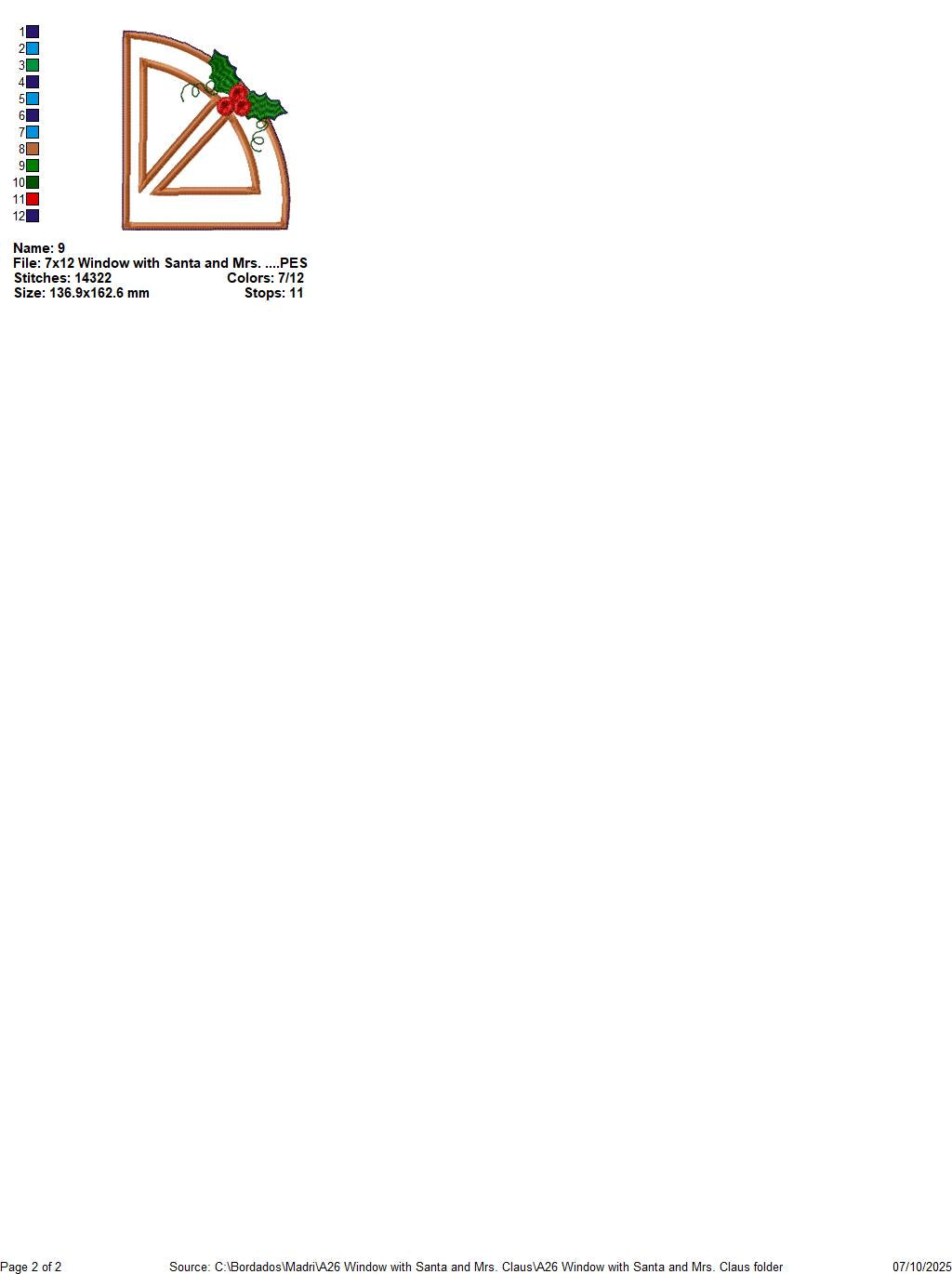 🎄 Santa and Mrs. Claus Window – ITH Project – Machine Embroidery Design