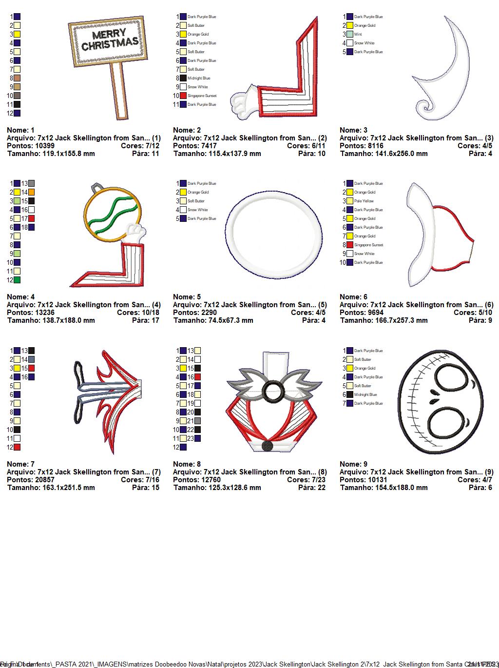 Jack Skellington as Santa Claus - ITH Project - Machine Embroidery Design