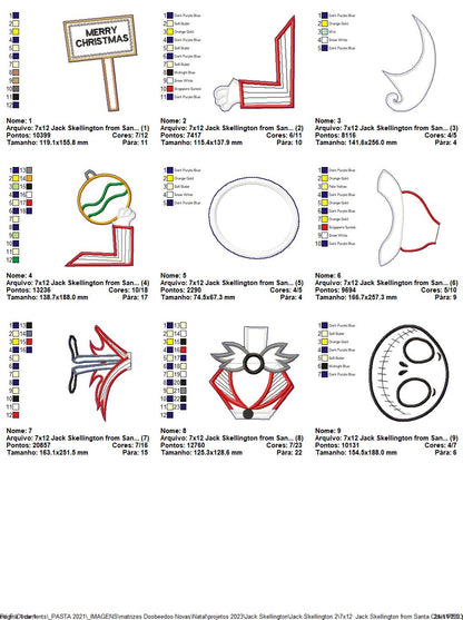 Jack Skellington as Santa Claus - ITH Project - Machine Embroidery Design