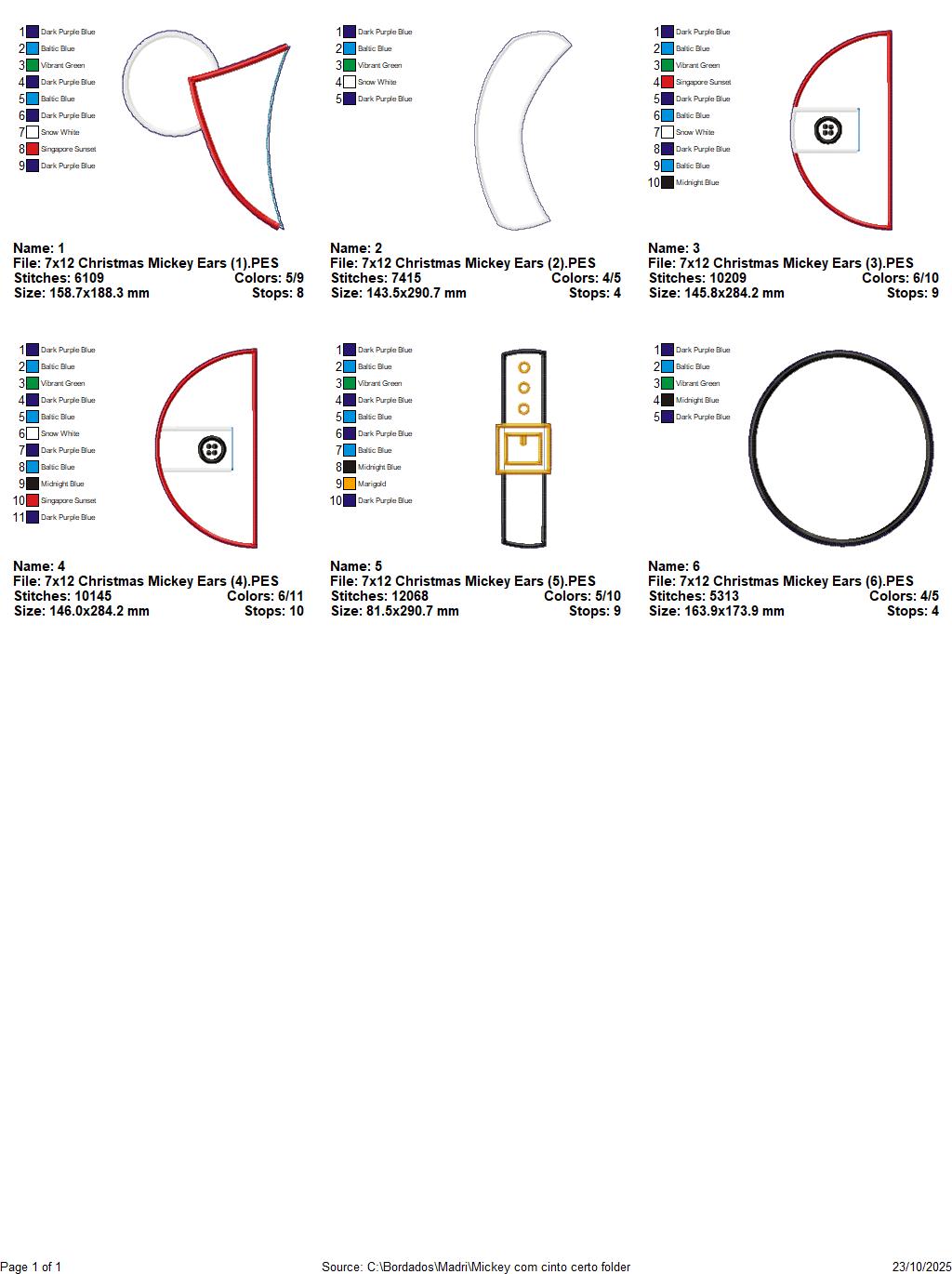 🎅 Santa Mickey – ITH Project – Machine Embroidery Design