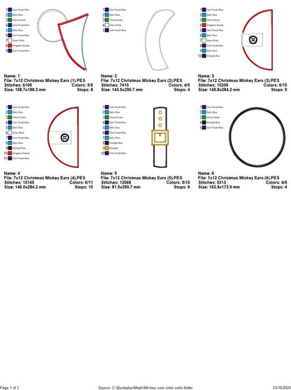 🎅 Santa Mickey – ITH Project – Machine Embroidery Design