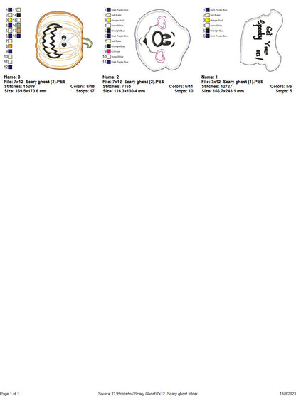 Scary Ghost - ITH Project - Machine Embroidery Design