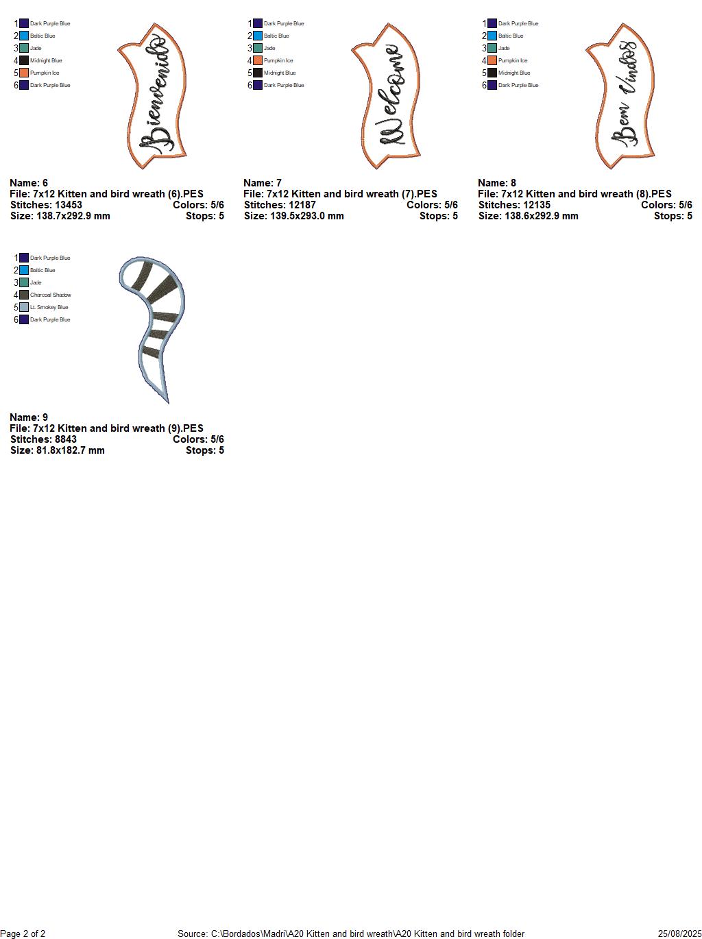 Welcome Cat – ITH Project – Machine Embroidery Design