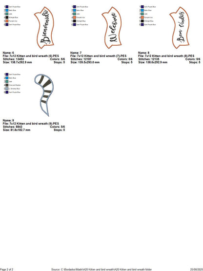 Welcome Cat – ITH Project – Machine Embroidery Design